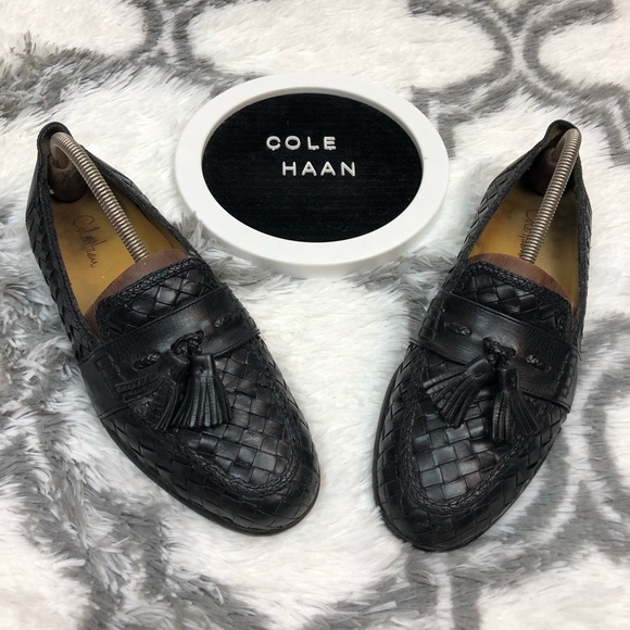 cole haan black tassel loafers